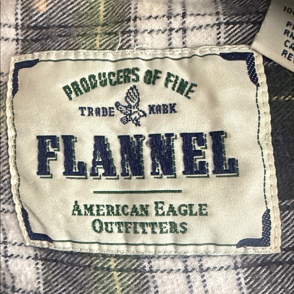Plaid Flannel Shirt ( Bleach Accents) with Johnny Cash stitched Appliqué - Picture 8 of 8